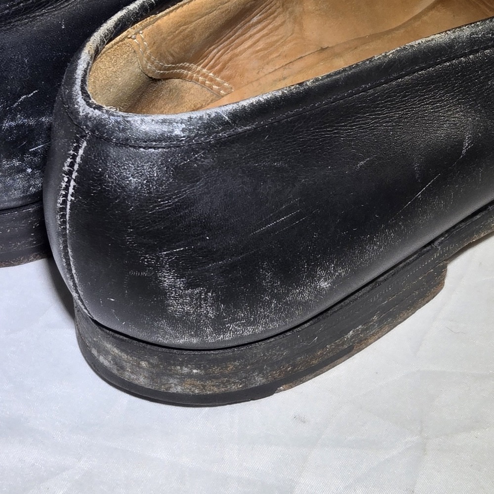 Peal & Co Brooks Brothers Lace Up Mens Dress Shoes Size 10 D Black Loafers *READ - Picture 10 of 12